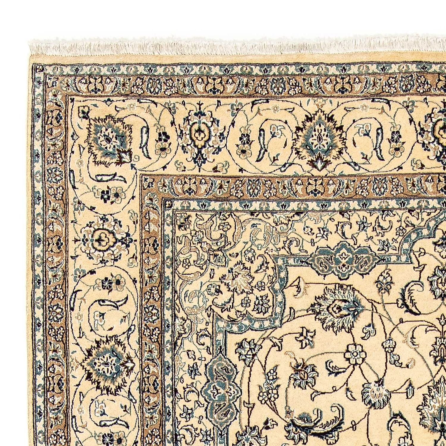 Persisk tæppe - Nain - 305 x 198 cm - beige