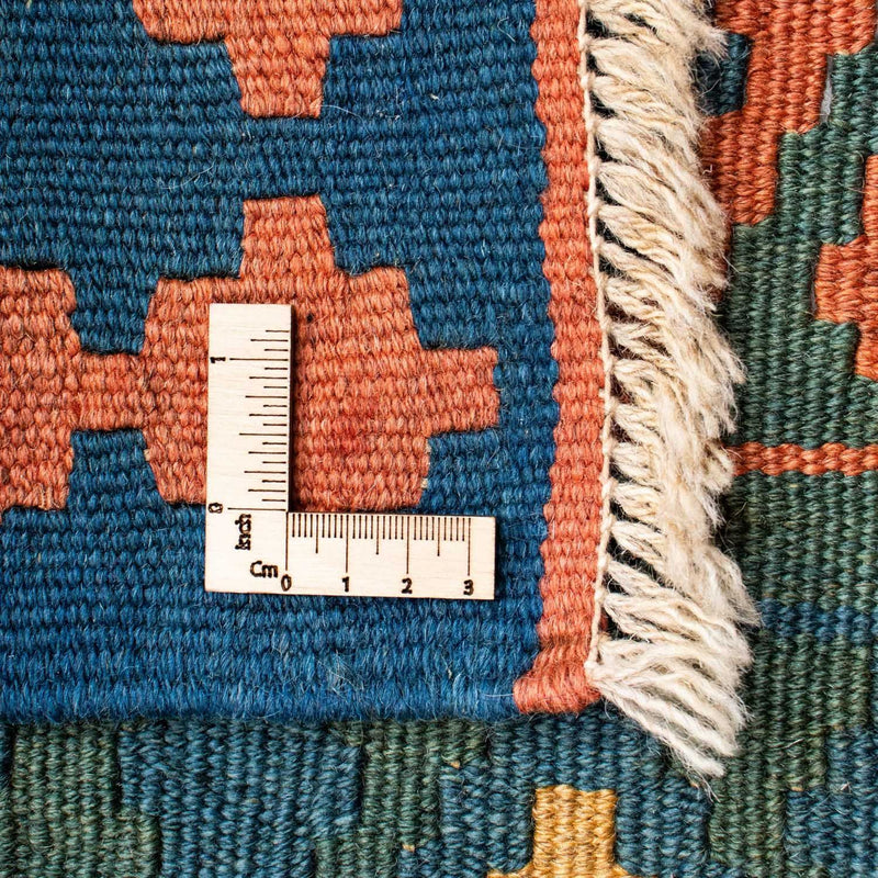 Kelim-tæppe - orientalsk - 198 x 121 cm - blå