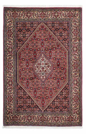 Persisk tæppe - Bijar - 210 x 141 cm - rød