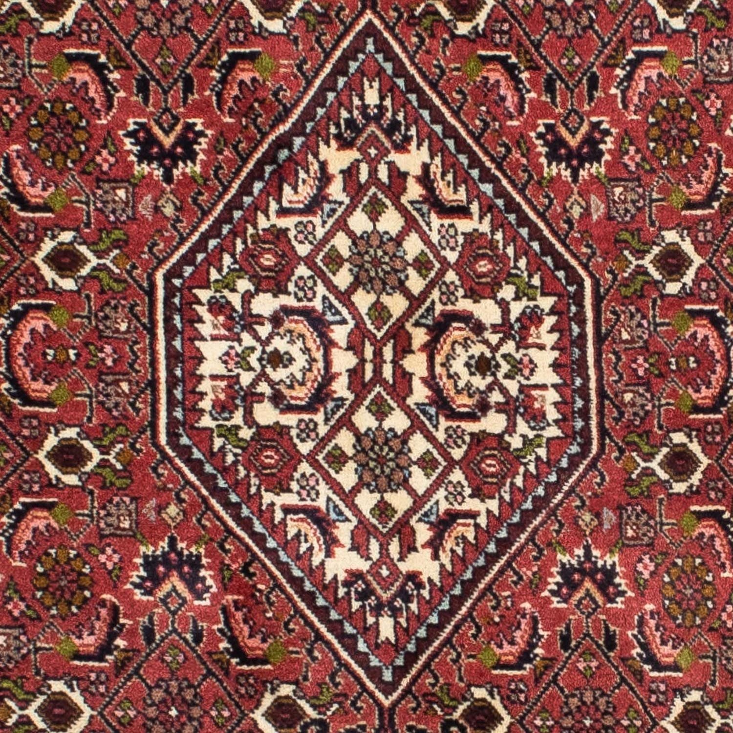 Persisk tæppe - Bijar - 203 x 139 cm - rød