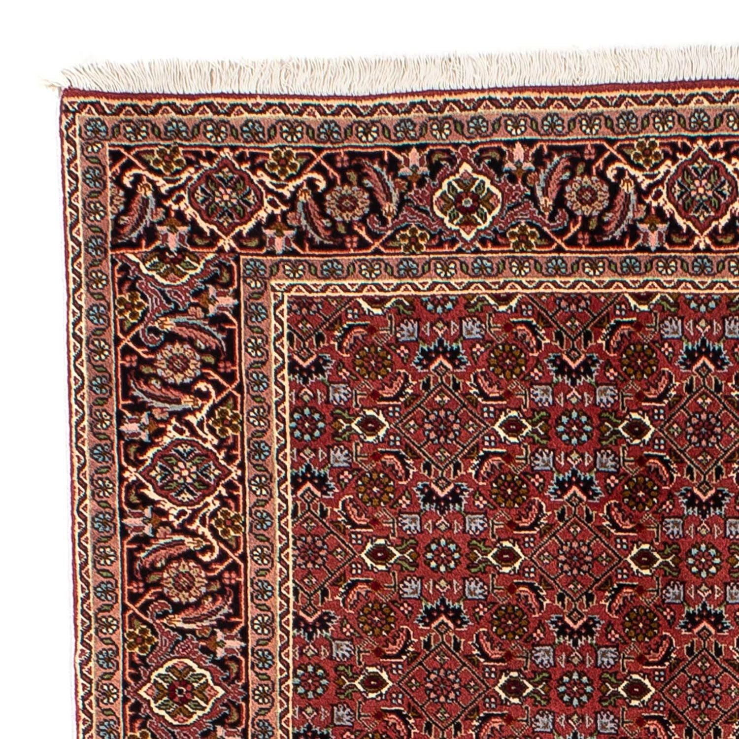 Persisk tæppe - Bijar - 205 x 136 cm - mørkerød