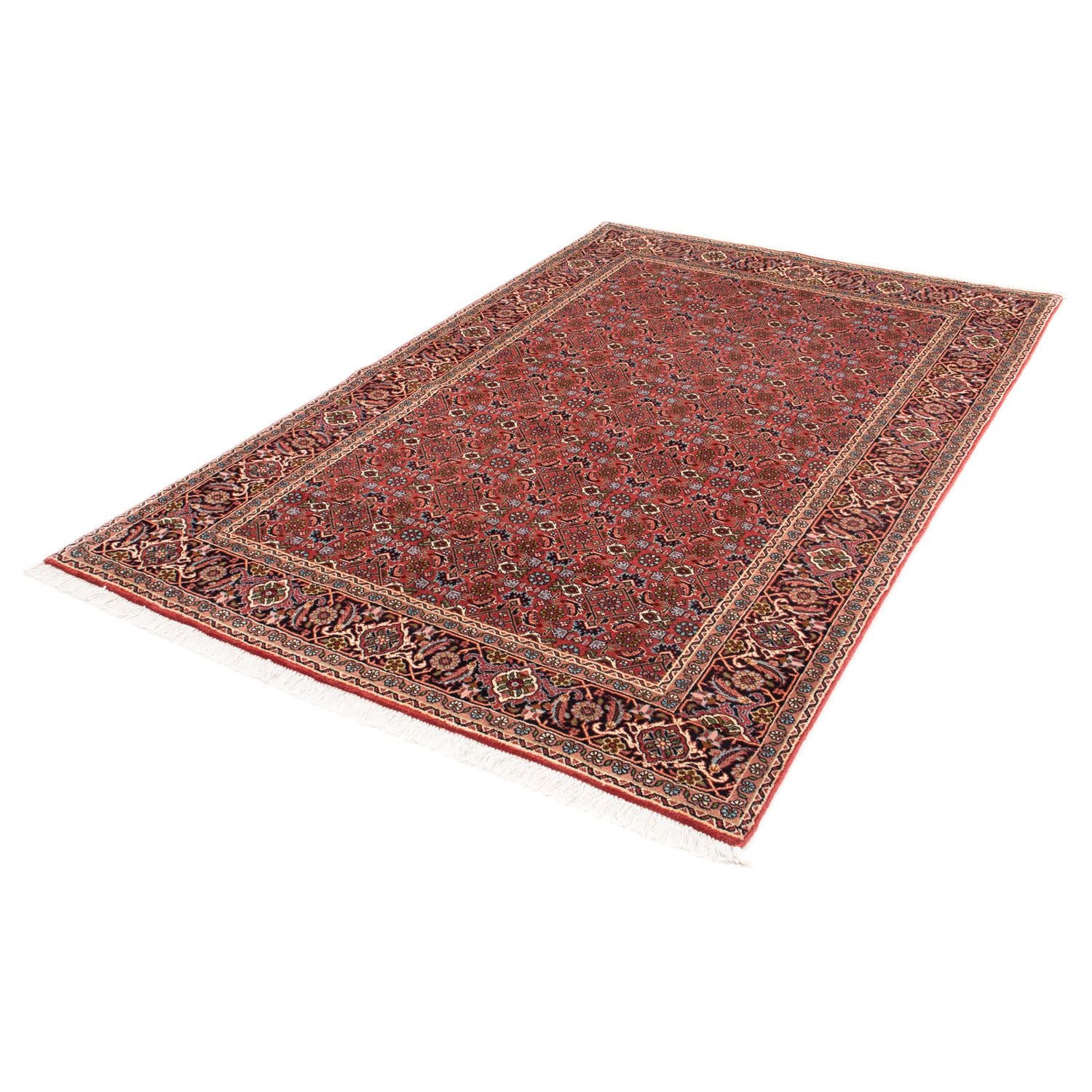 Persisk tæppe - Bijar - 205 x 136 cm - mørkerød