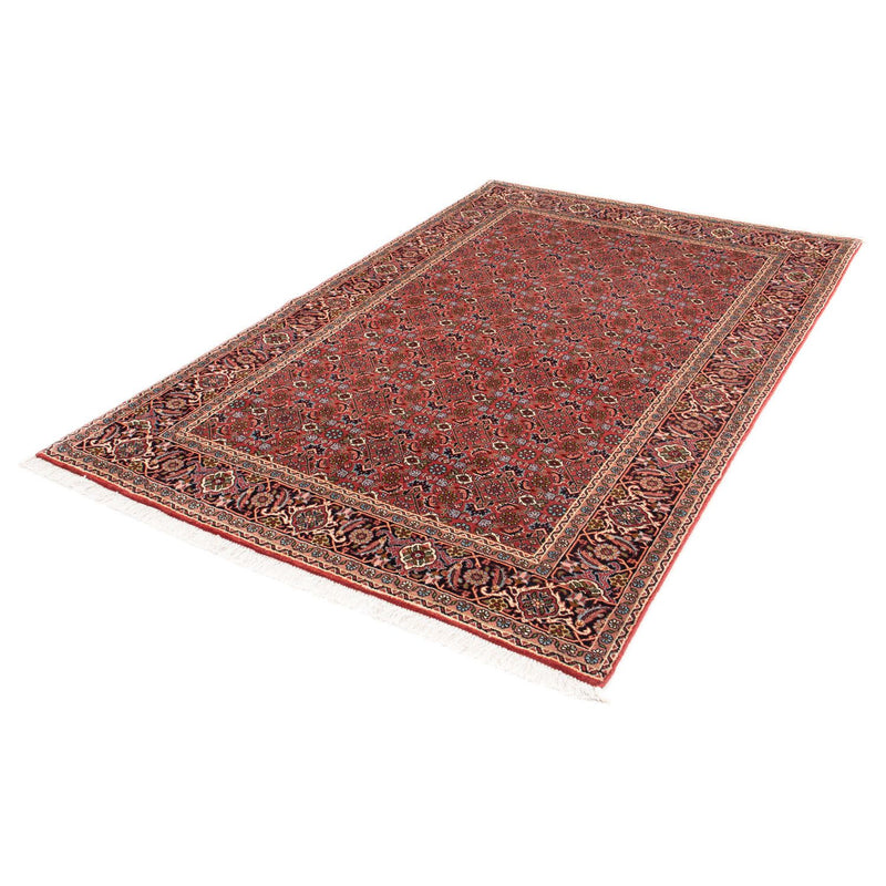 Persisk tæppe - Bijar - 205 x 136 cm - mørkerød