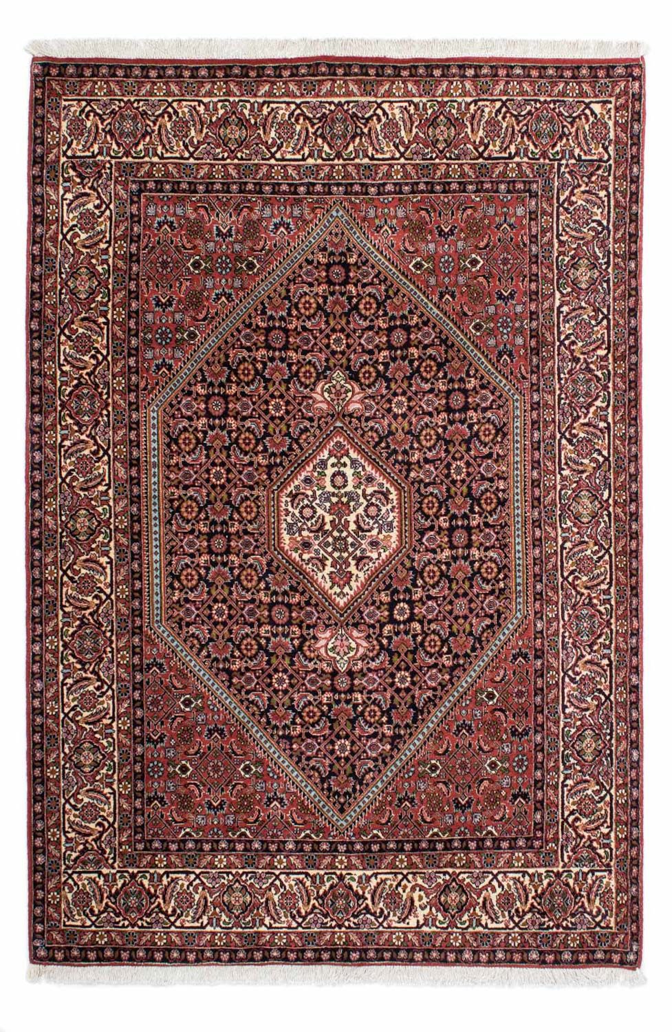 Persisk tæppe - Bijar - 206 x 136 cm - rød