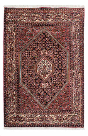 Persisk tæppe - Bijar - 206 x 136 cm - rød