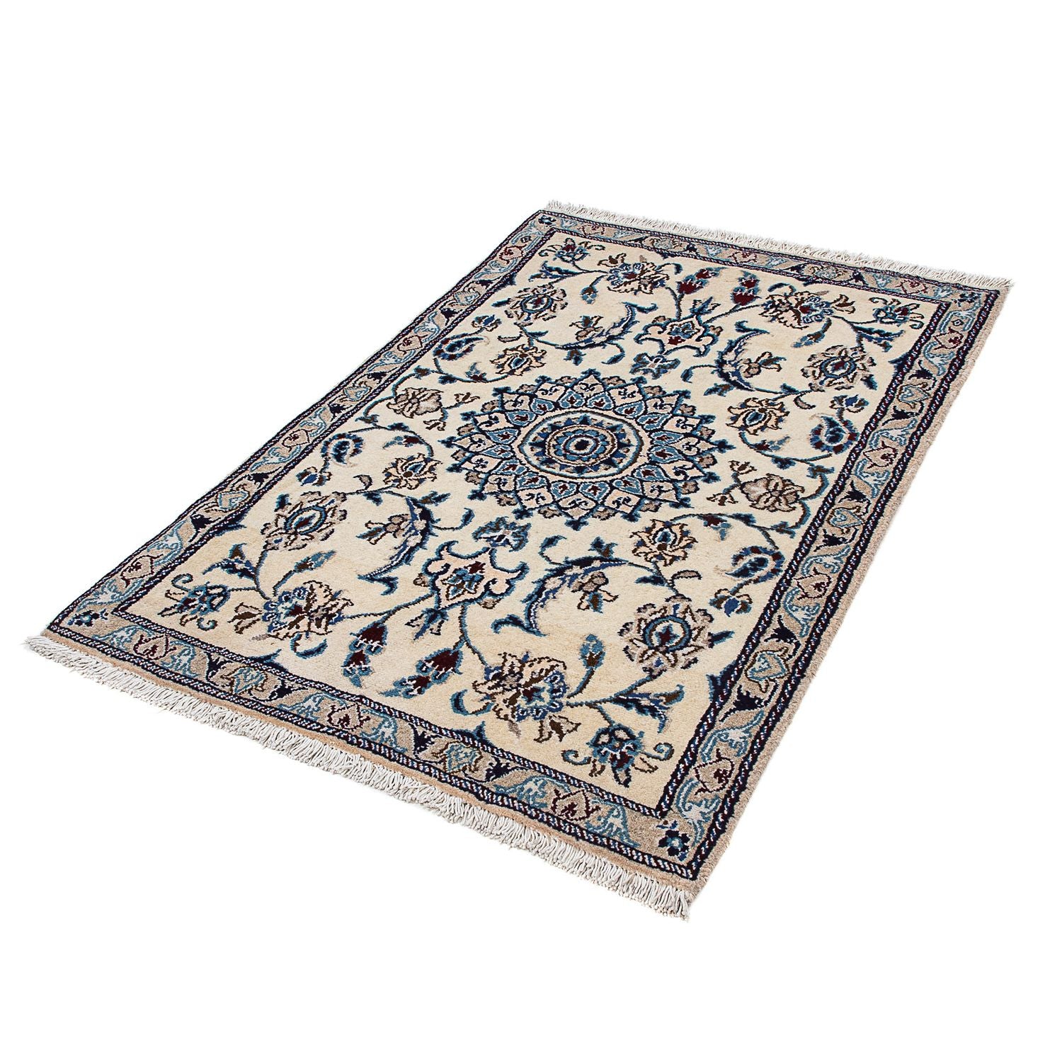Persisk tæppe - Nain - 128 x 88 cm - beige