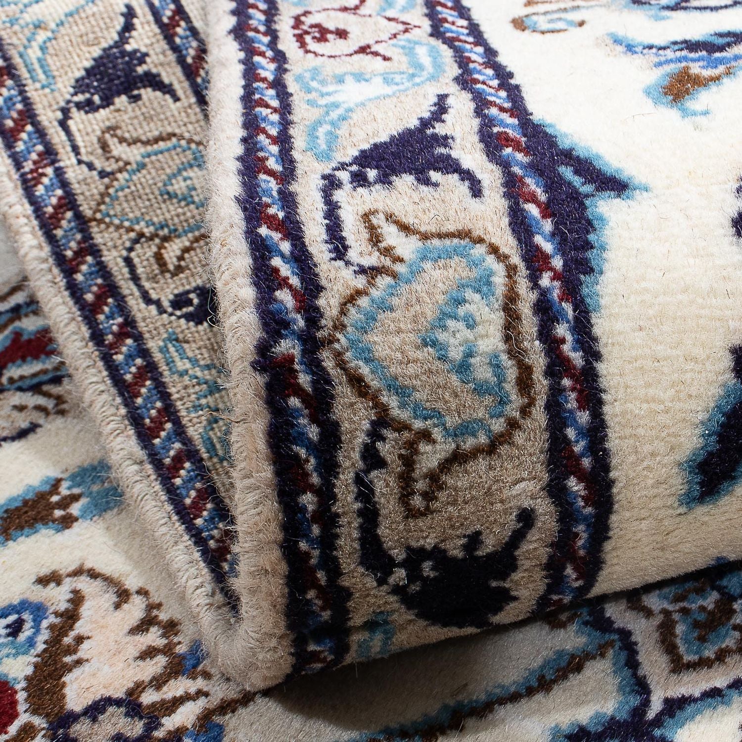 Persisk tæppe - Nain - 128 x 88 cm - beige