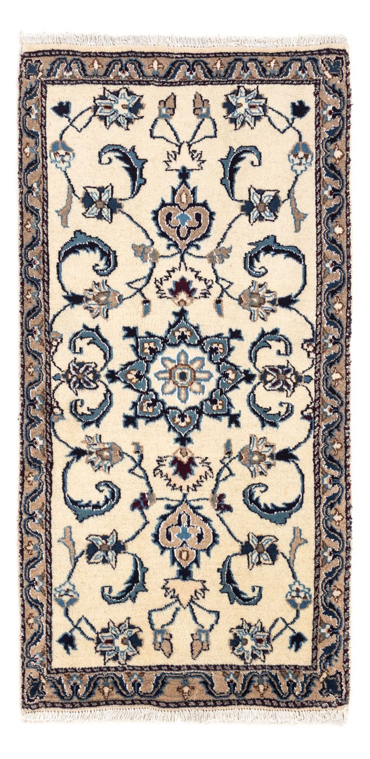 Persisk tæppe - Nain - 132 x 68 cm - beige