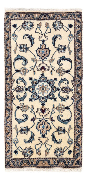 Persisk tæppe - Nain - 132 x 68 cm - beige