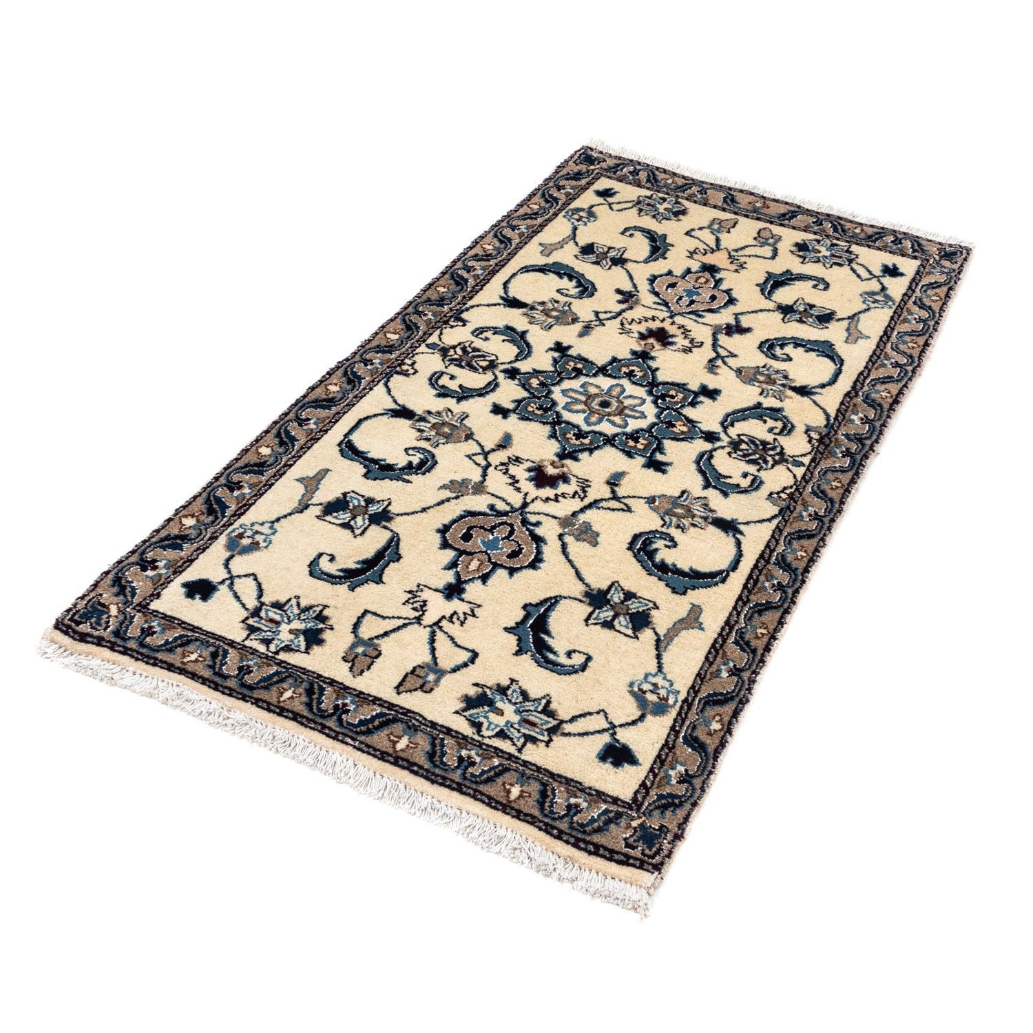 Persisk tæppe - Nain - 132 x 68 cm - beige