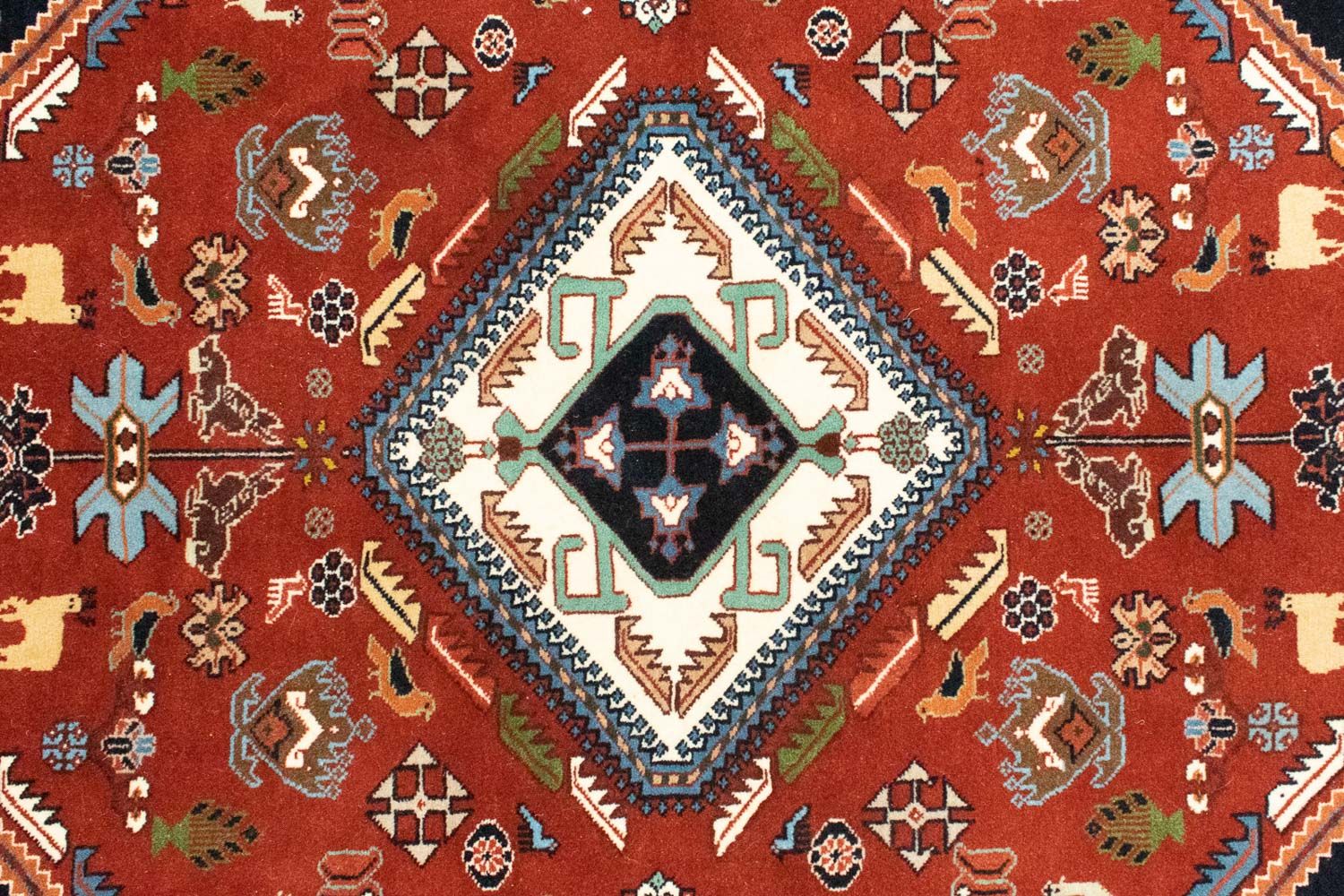 Persisk tæppe - Nomadisk - 152 x 112 cm - rød