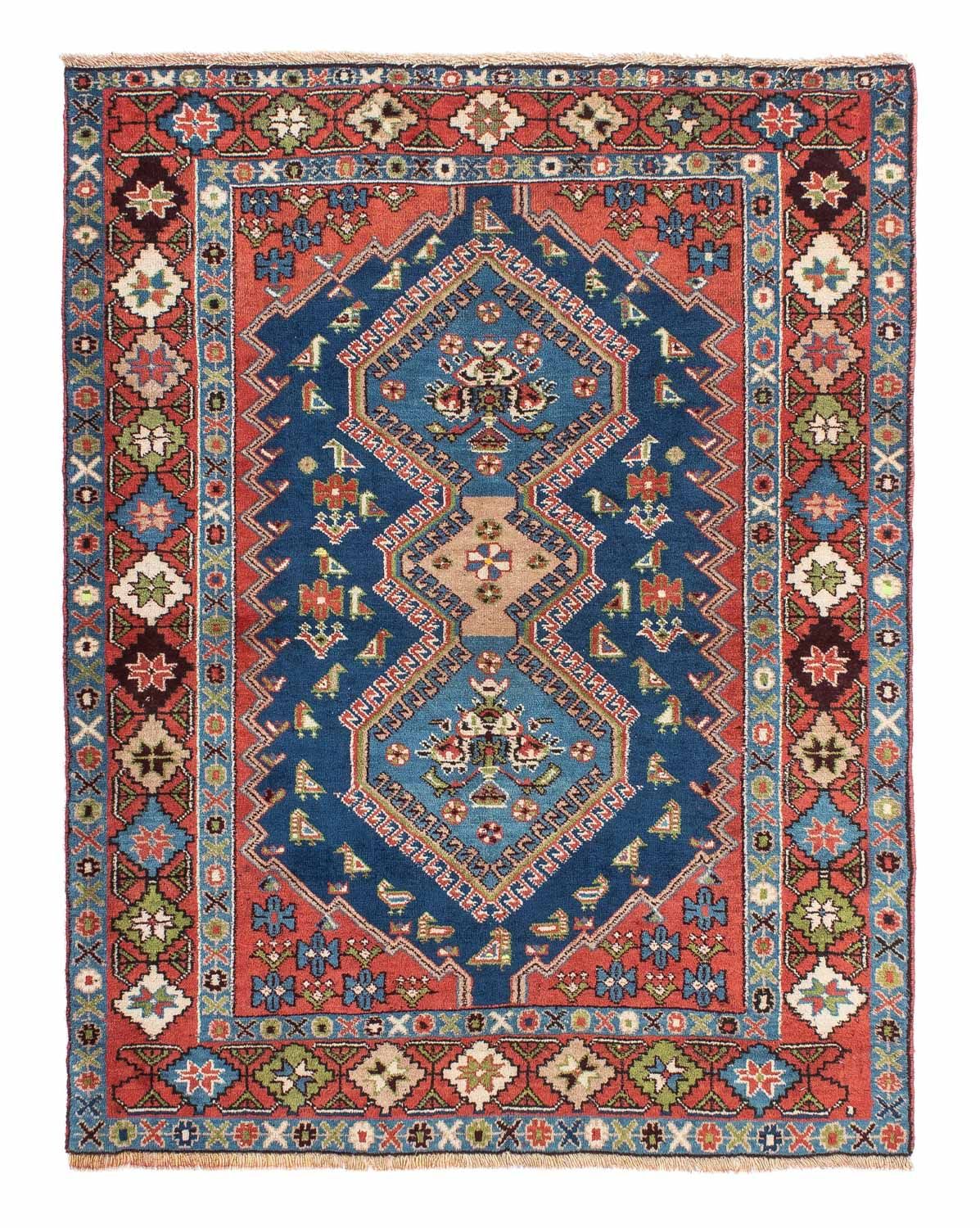 Persisk tæppe - Nomadisk - 136 x 105 cm - lysrød