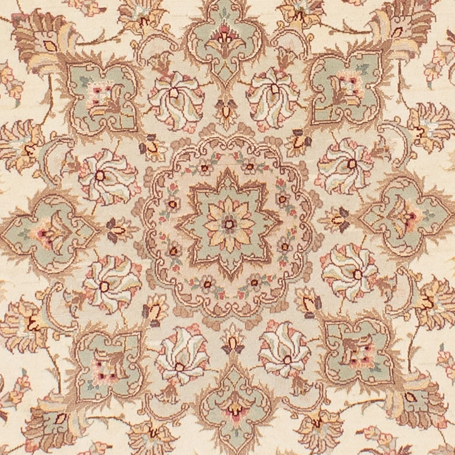 Persisk tæppe - Tabriz - Royal rundt  - 146 x 146 cm - beige