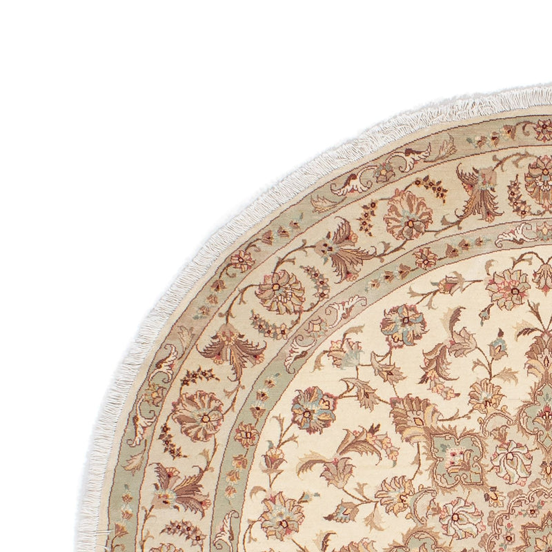 Persisk tæppe - Tabriz - Royal rundt  - 146 x 146 cm - beige