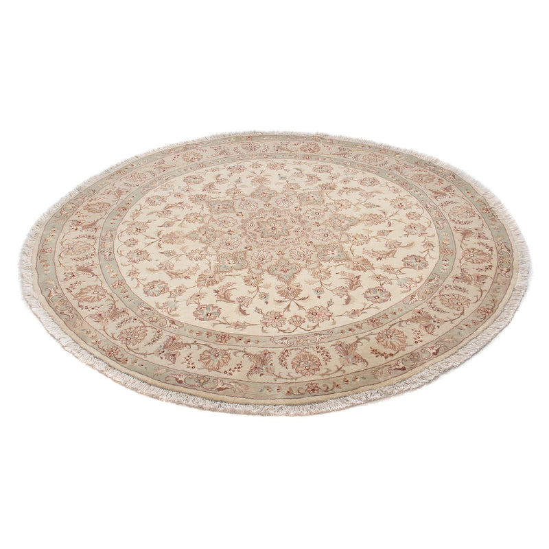 Persisk tæppe - Tabriz - Royal rundt  - 146 x 146 cm - beige