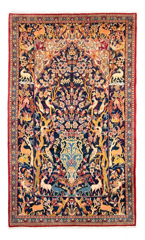 Persisk tæppe - Ghom - 217 x 134 cm - mørkeblå