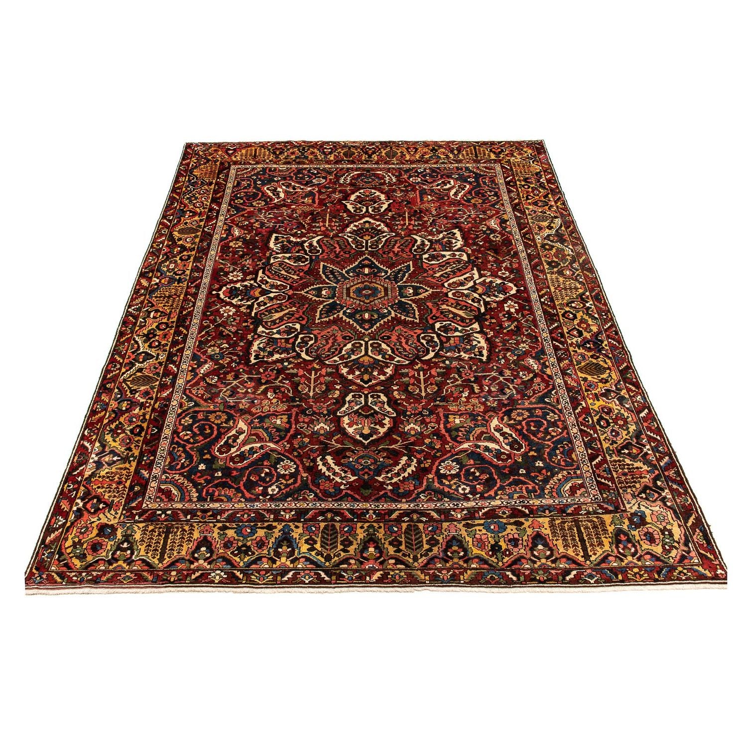 Persisk tæppe - Nomadisk - 408 x 333 cm - mørkerød