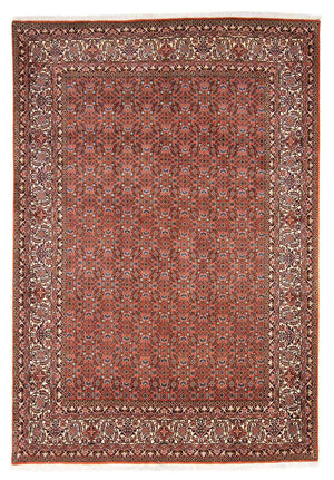 Persisk tæppe - Bijar - 237 x 168 cm - lysrød