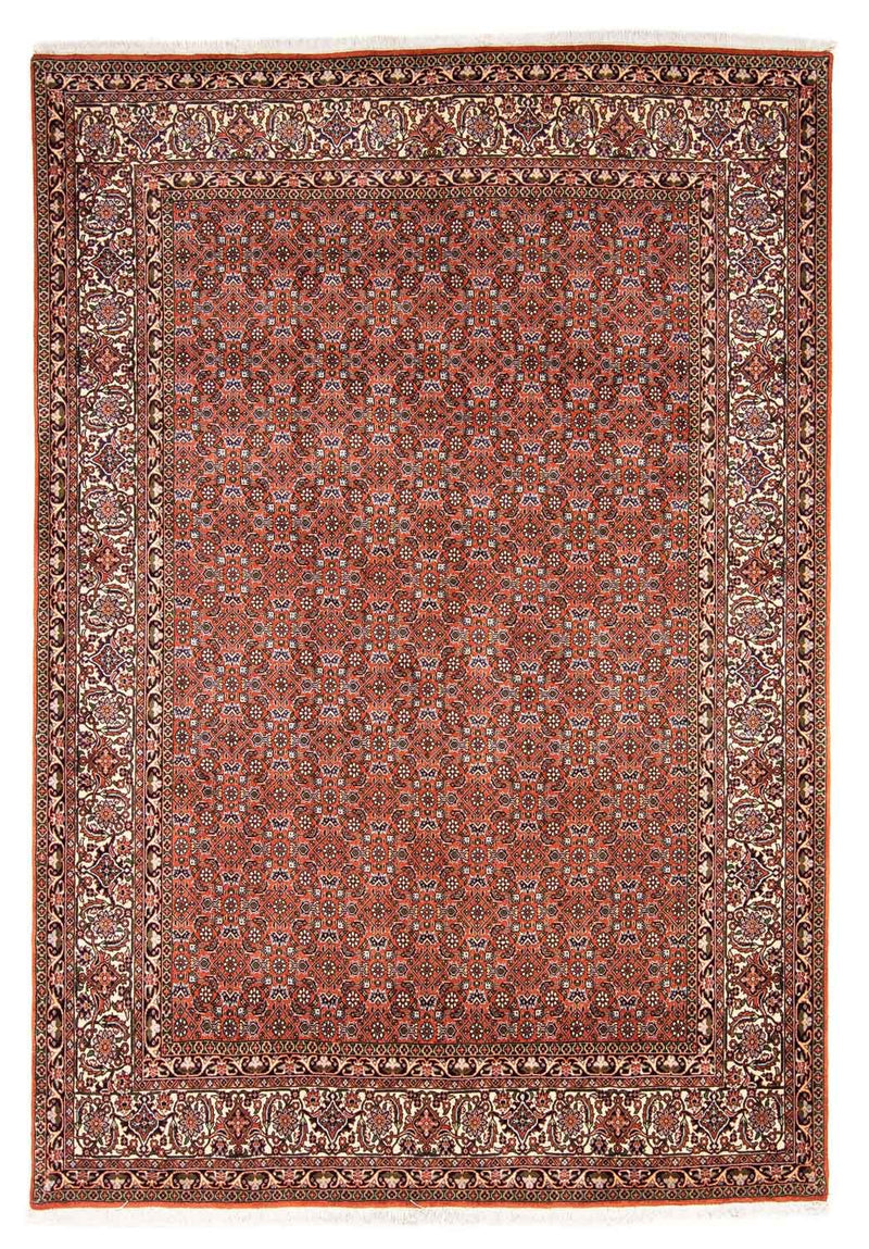 Persisk tæppe - Bijar - 237 x 168 cm - lysrød