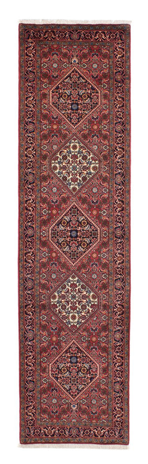 Løber Persisk tæppe - Bijar - 305 x 82 cm - lysrød
