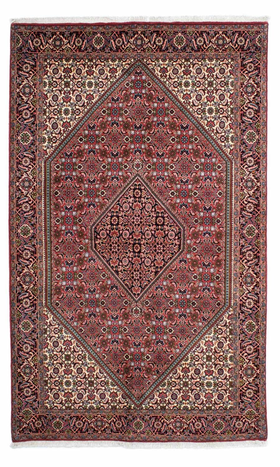 Persisk tæppe - Bijar - 233 x 140 cm - rød