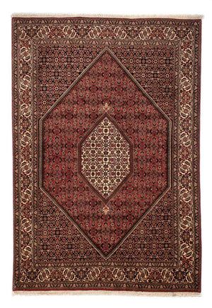 Persisk tæppe - Bijar - 283 x 204 cm - mørkerød