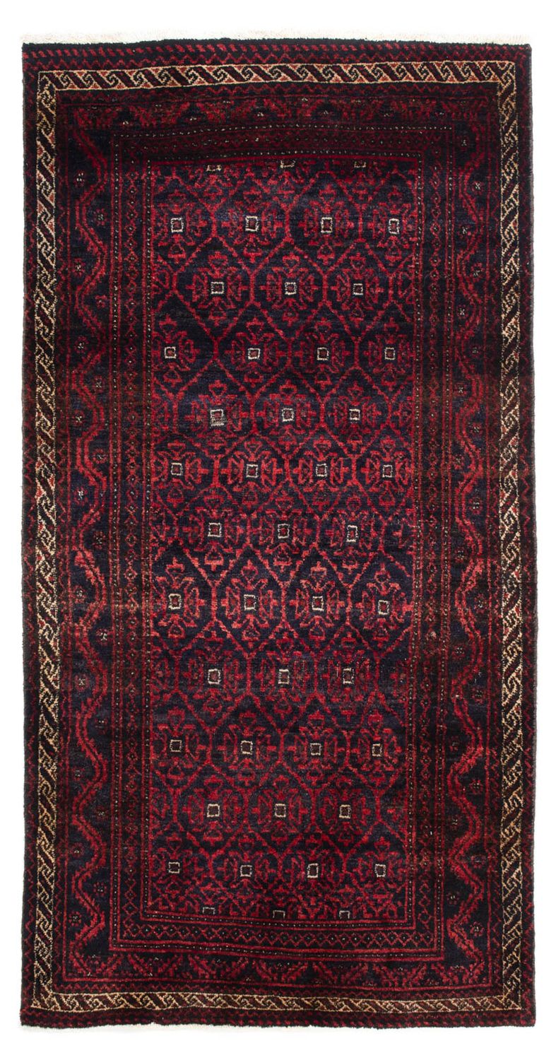 Løber Baluch-tæppe - 177 x 92 cm - mørkerød
