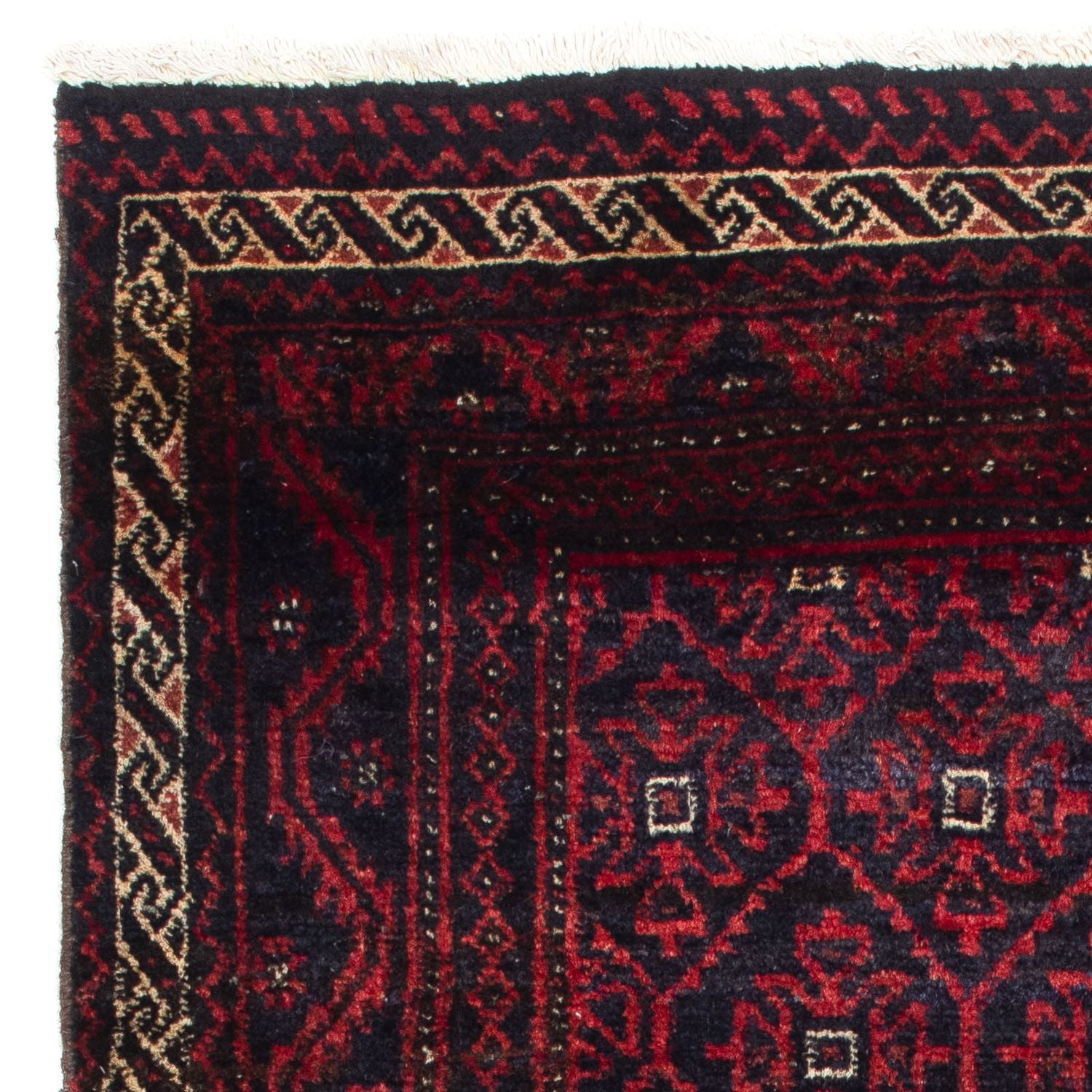 Løber Baluch-tæppe - 177 x 92 cm - mørkerød