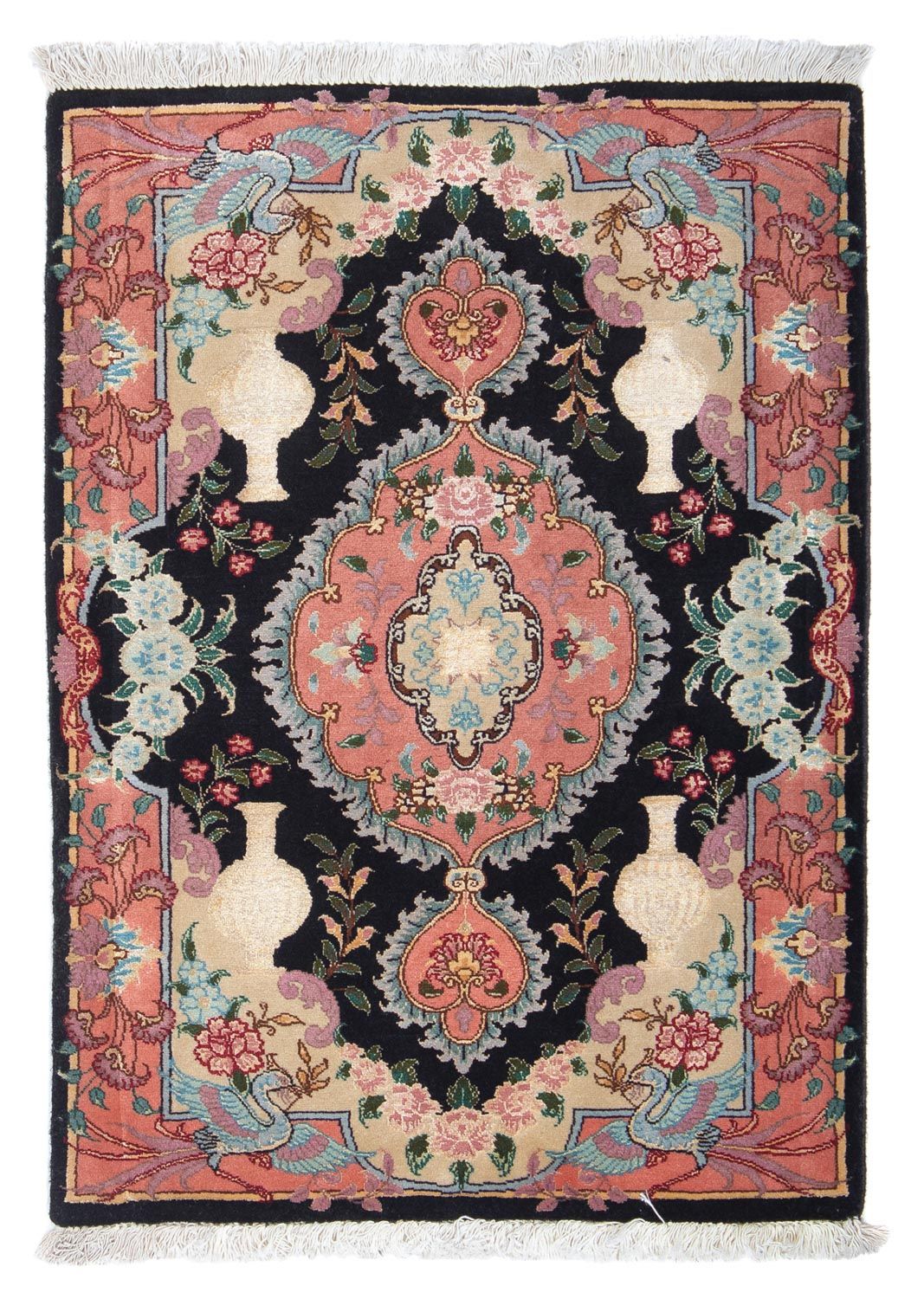 Persisk tæppe - Tabriz - Royal - 92 x 65 cm - mørkeblå
