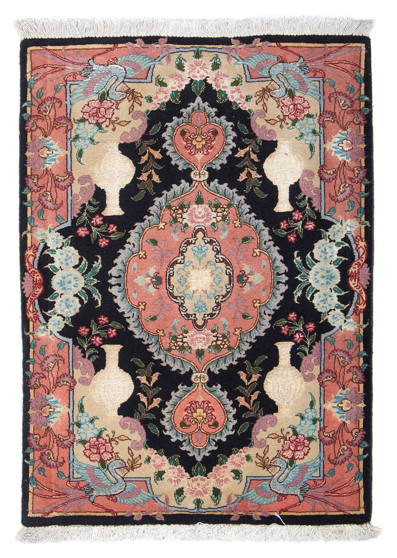 Persisk tæppe - Tabriz - Royal - 92 x 65 cm - mørkeblå