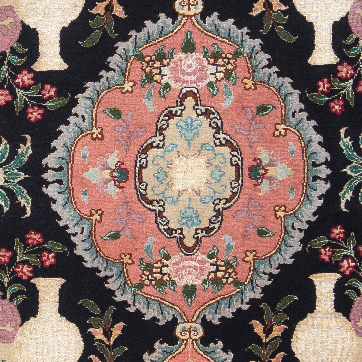 Persisk tæppe - Tabriz - Royal - 92 x 65 cm - mørkeblå