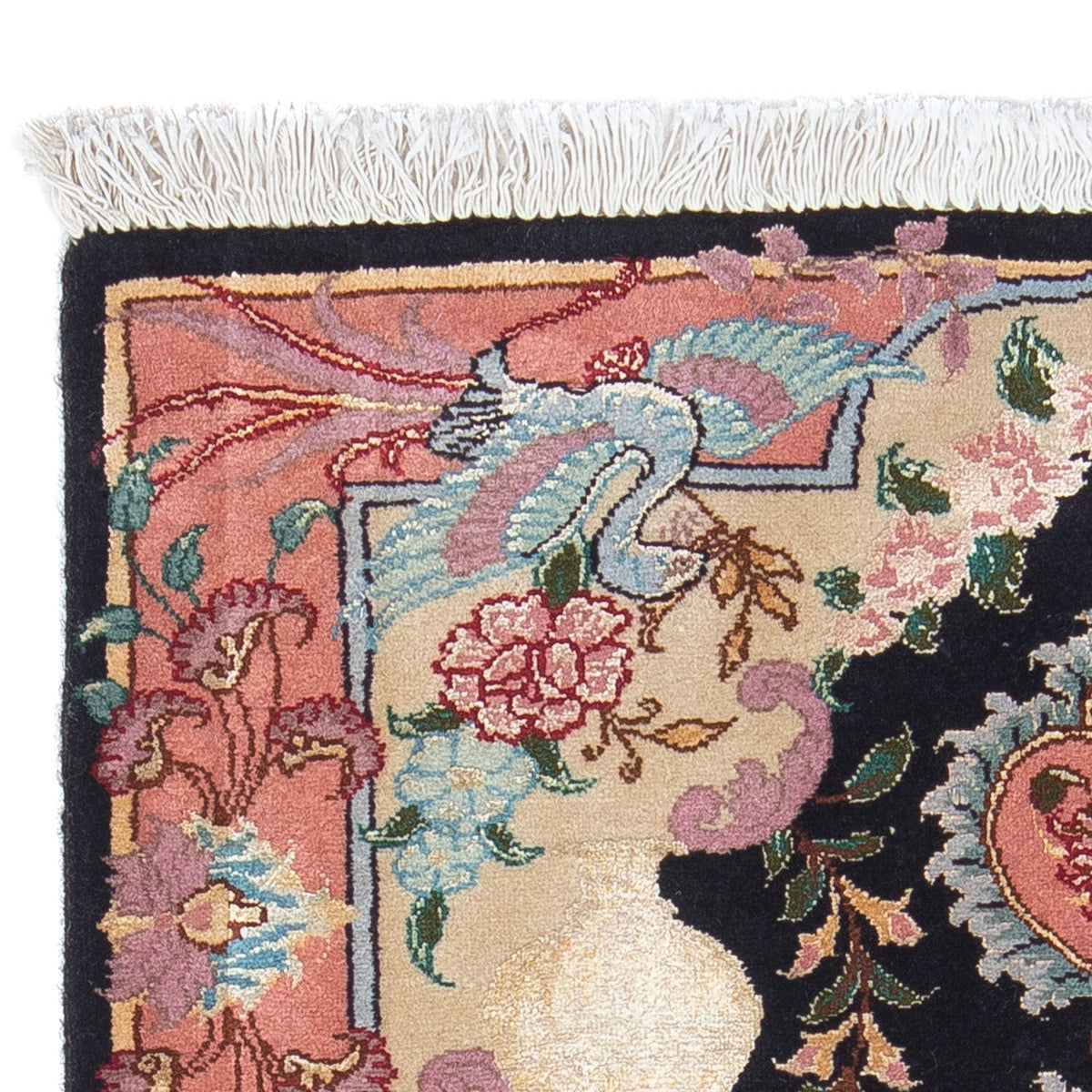 Persisk tæppe - Tabriz - Royal - 92 x 65 cm - mørkeblå