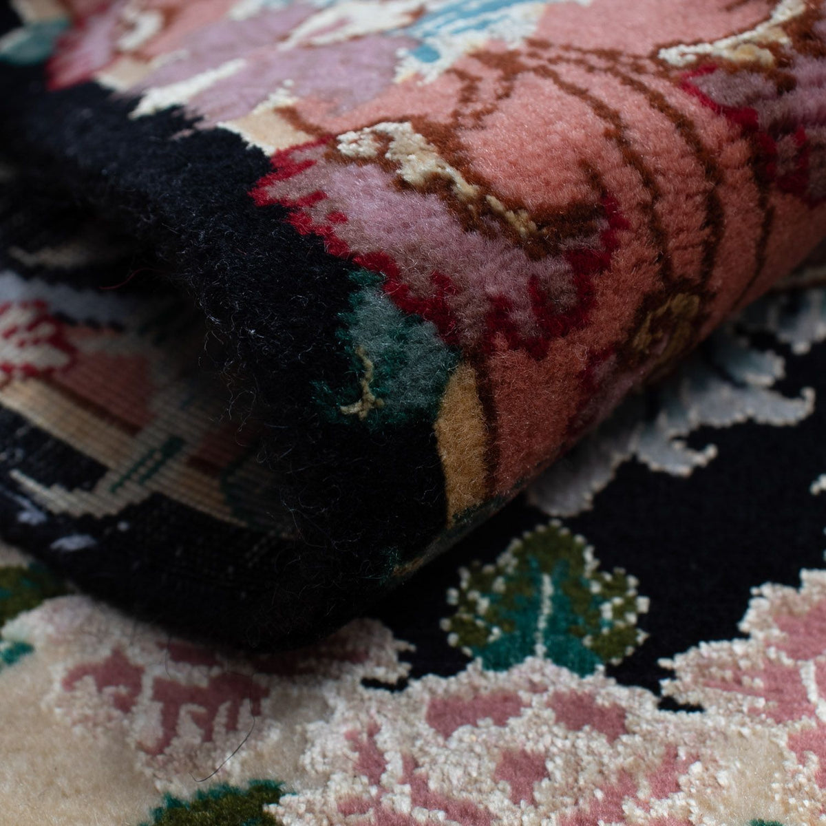 Persisk tæppe - Tabriz - Royal - 92 x 65 cm - mørkeblå