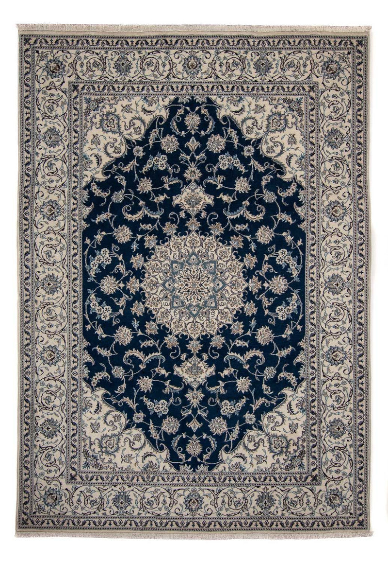 Persisk tæppe - Nain - 345 x 244 cm - mørkeblå