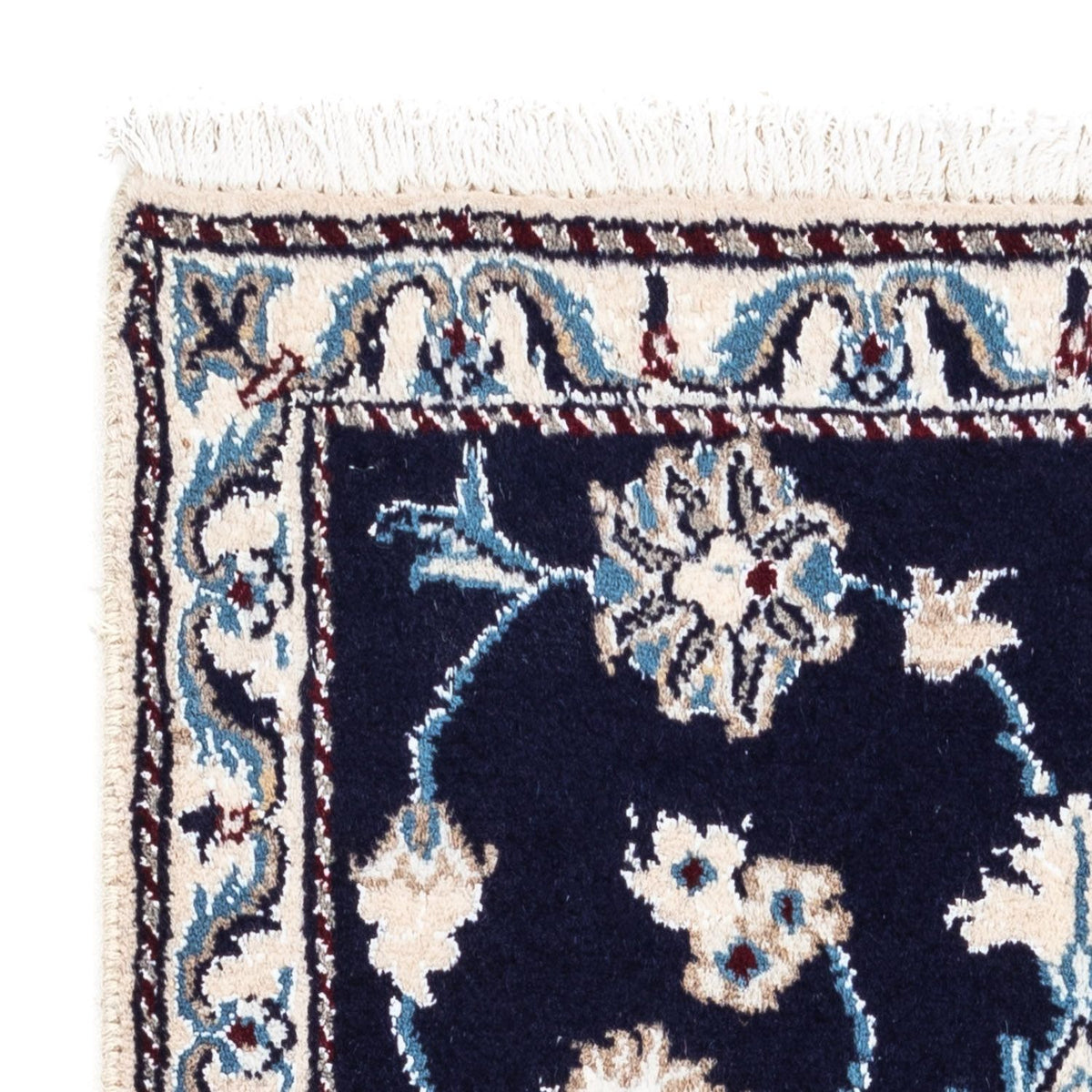 Persisk tæppe - Nain - 141 x 67 cm - mørkeblå