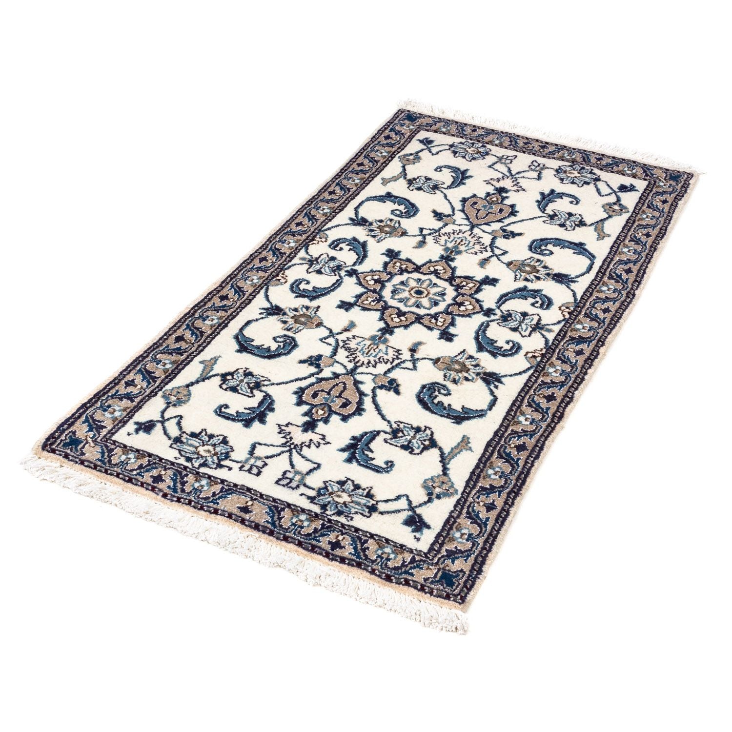 Persisk tæppe - Nain - 131 x 67 cm - beige