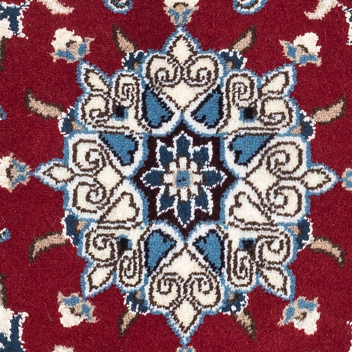 Persisk tæppe - Nain - 90 x 60 cm - mørkerød