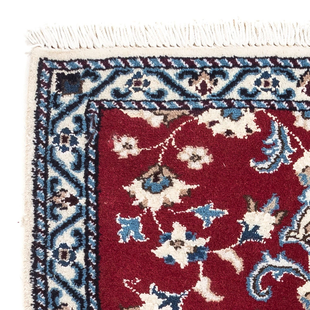 Persisk tæppe - Nain - 90 x 60 cm - mørkerød