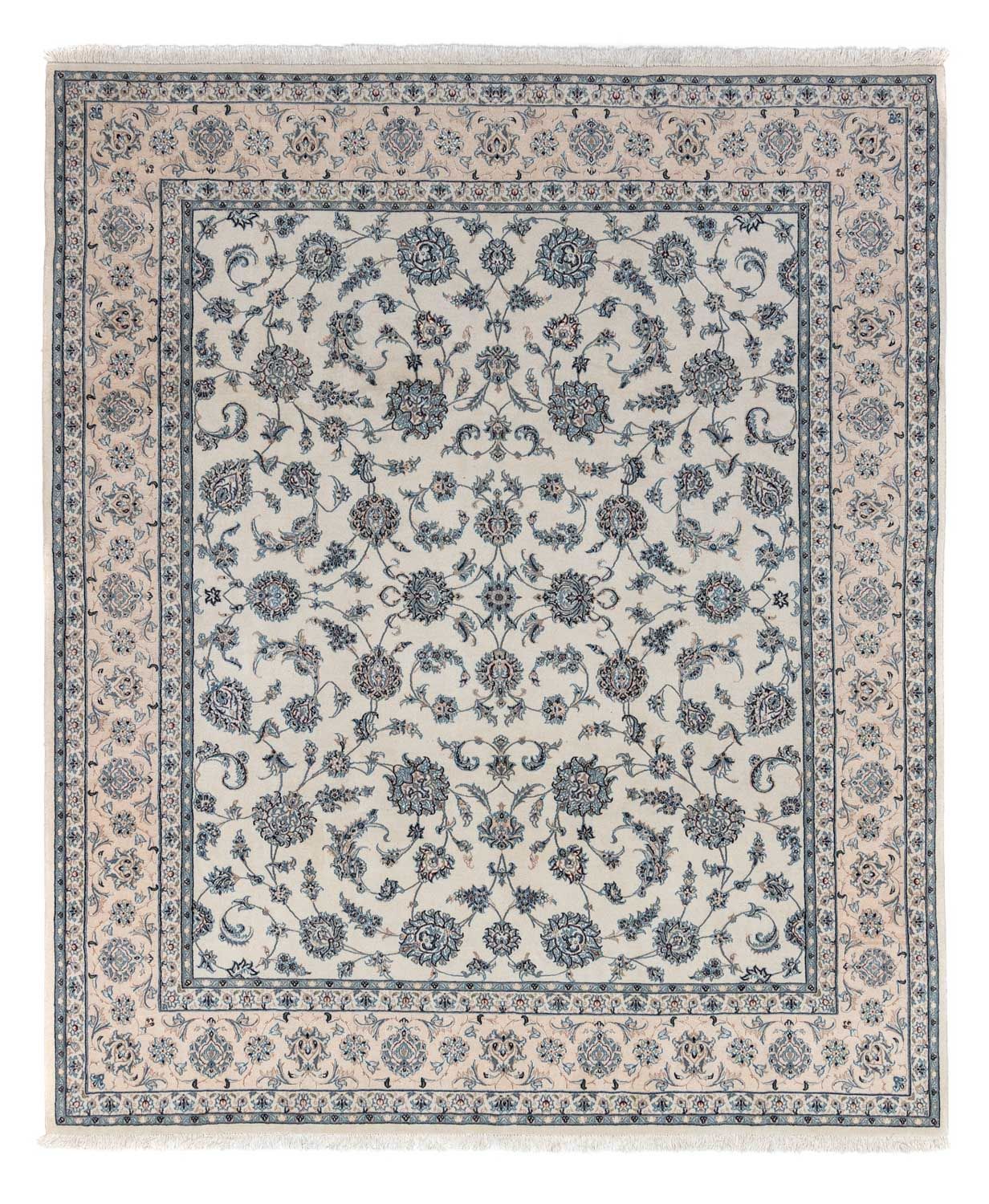 Persisk tæppe - Nain - Premium - 303 x 250 cm - sølv