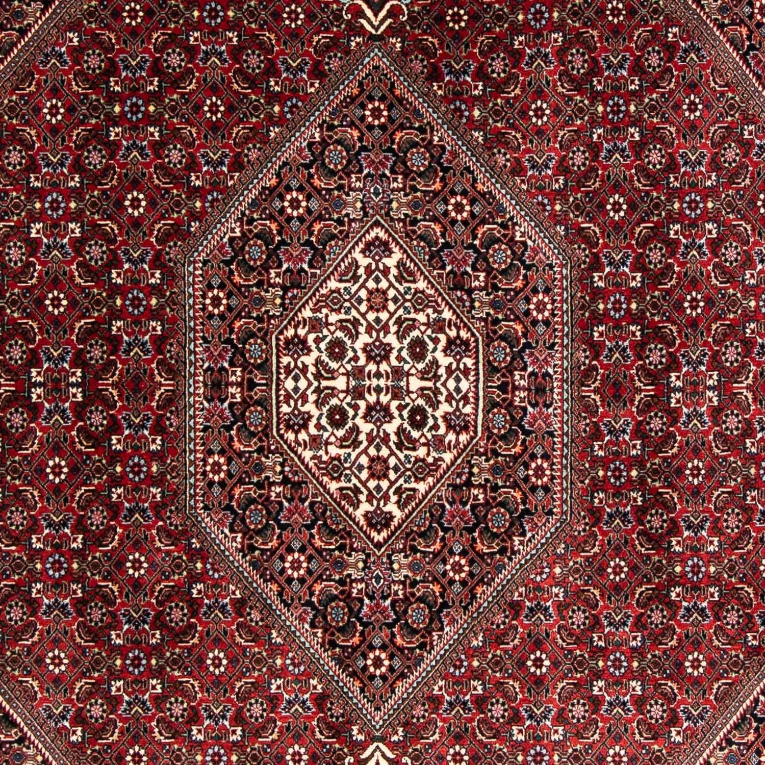 Persisk tæppe - Bijar - 235 x 170 cm - mørkerød