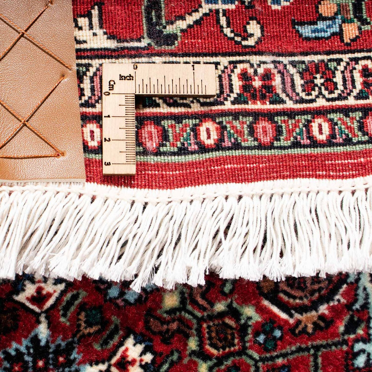 Persisk tæppe - Bijar - 235 x 170 cm - mørkerød