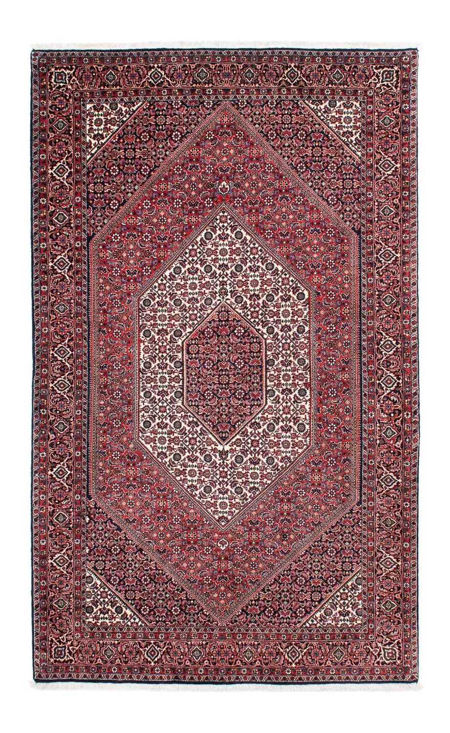 Persisk tæppe - Bijar - 215 x 132 cm - lysrød