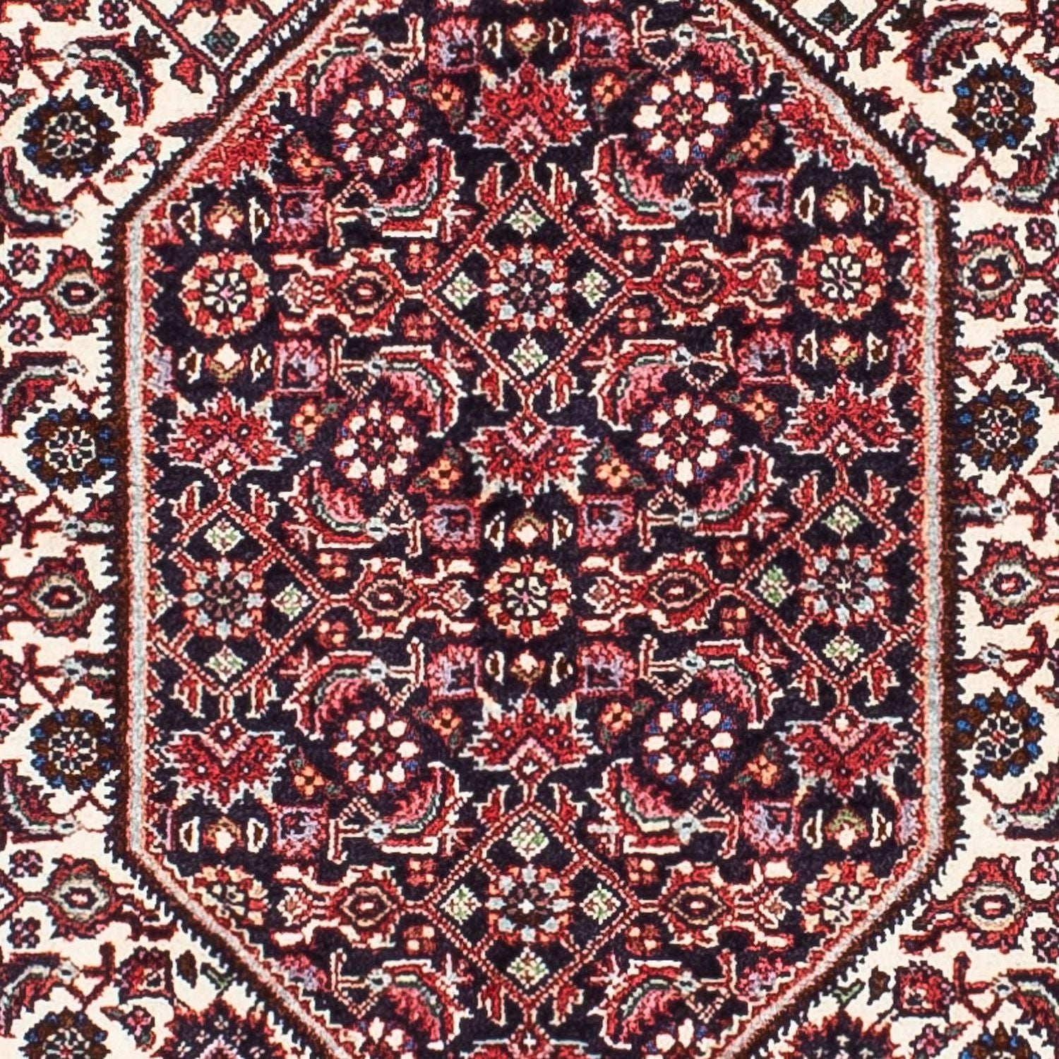 Persisk tæppe - Bijar - 215 x 132 cm - lysrød