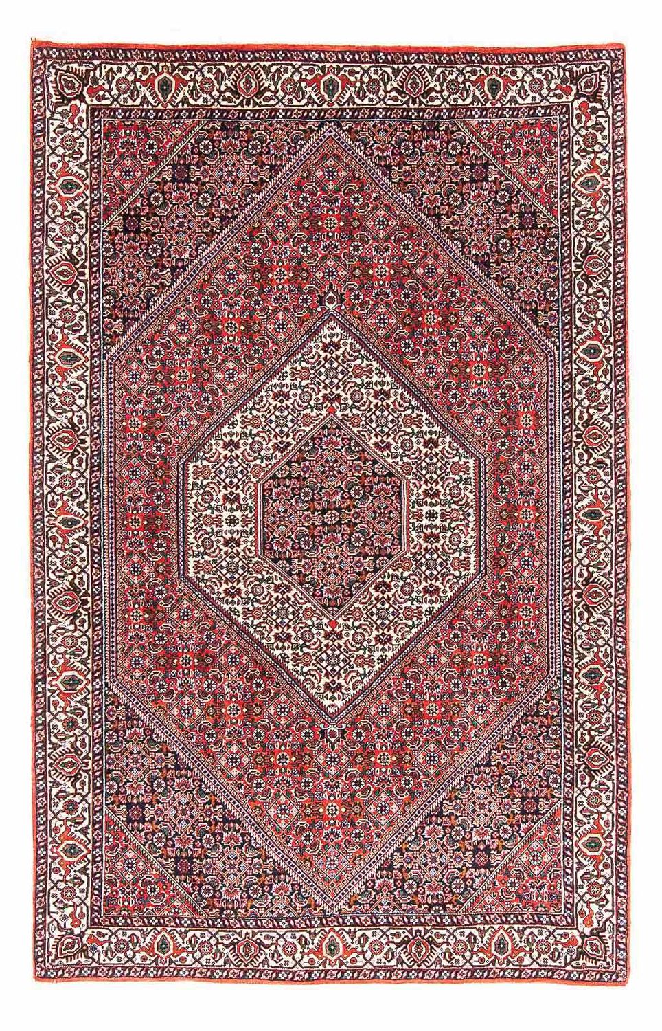 Persisk tæppe - Bijar - 180 x 112 cm - rød