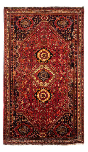 Persisk tæppe - Nomadisk - 285 x 173 cm - mørkerød