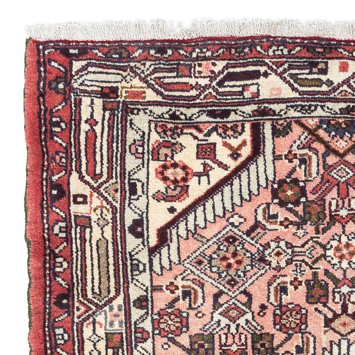 Persisk tæppe - Nomadisk - 121 x 80 cm - lysrød