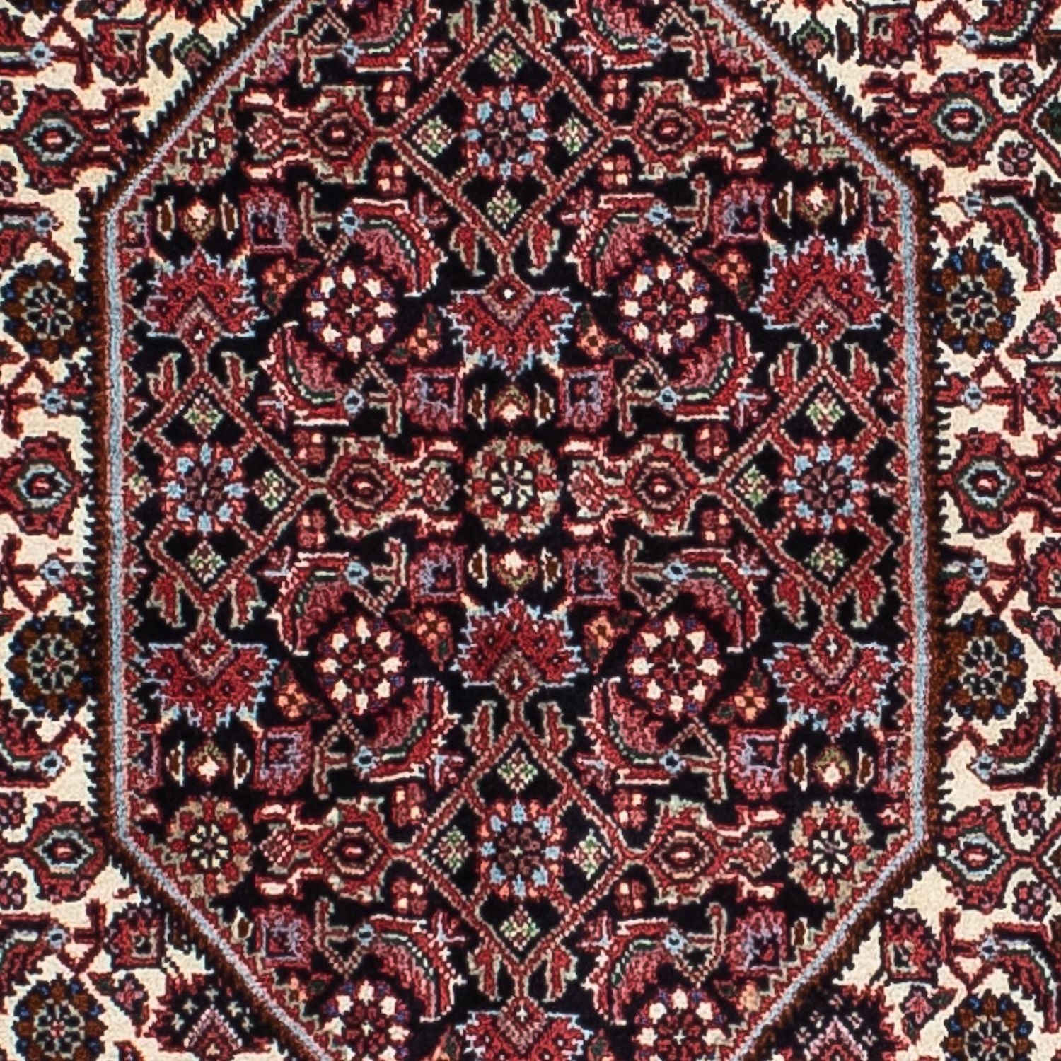 Persisk tæppe - Bijar - 200 x 128 cm - mørkeblå