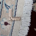 Persisk tæppe - Nain rundt  - 245 x 245 cm - mørkerød