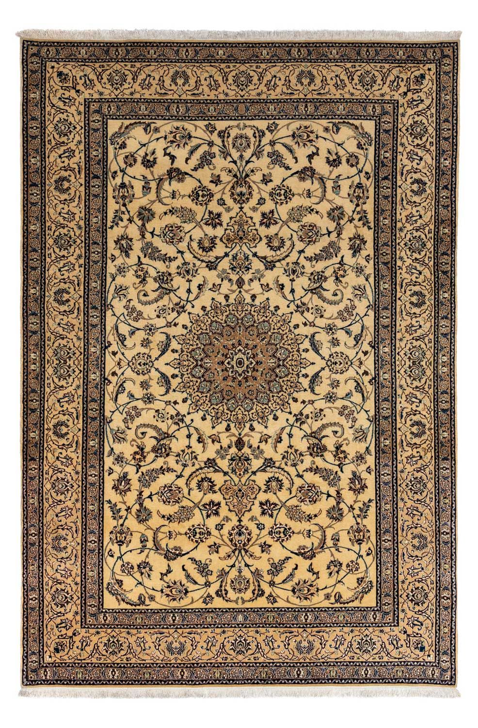 Persisk tæppe - Nain - Royal - 350 x 246 cm - mørk beige