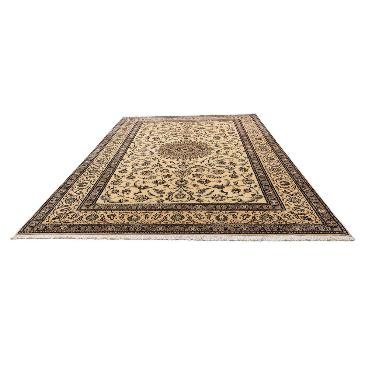 Persisk tæppe - Nain - Royal - 350 x 246 cm - mørk beige